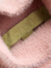 CERENE Claudia Pink Brushed High Neck Curved Hem Jumper - Image 11 of 12