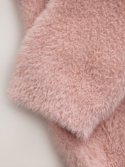 CERENE Claudia Pink Brushed High Neck Curved Hem Jumper - Image 12 of 12