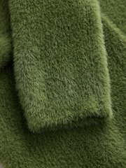 CERENE Claudia Green Brushed High Neck Curved Hem Jumper - Image 9 of 11