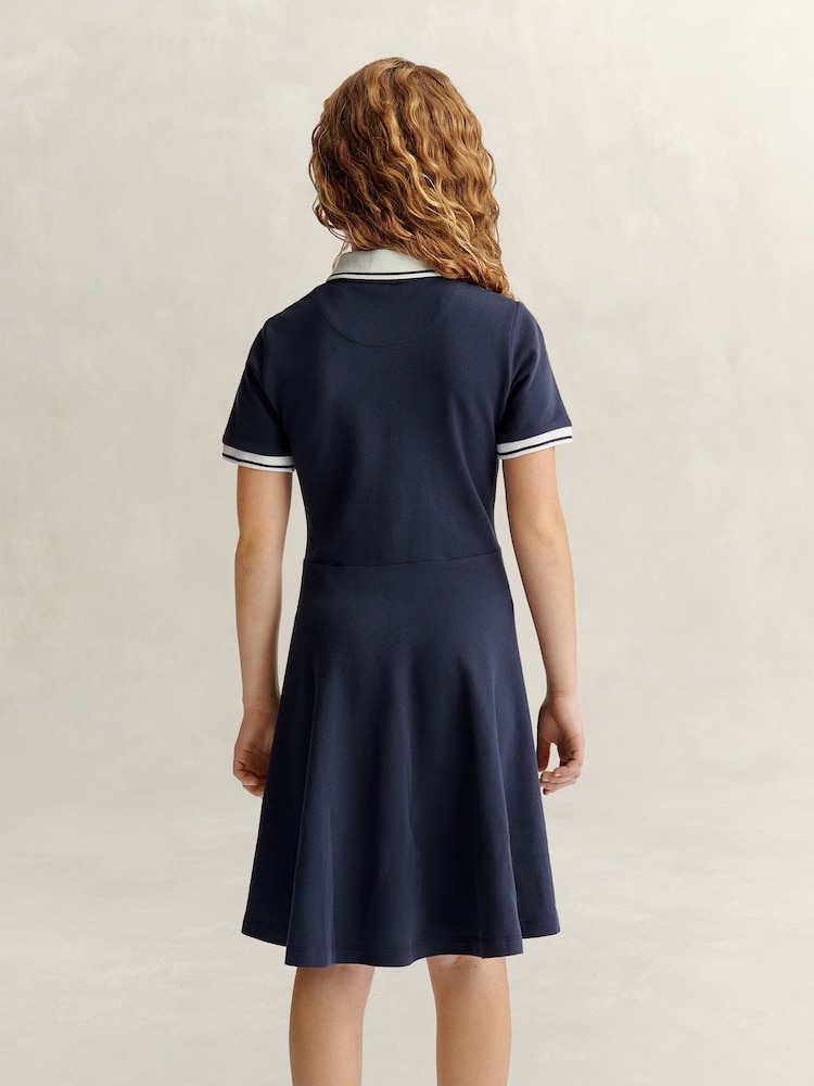GANT Blue Shield SS Polo Dress - Image 2 of 6