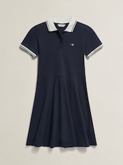 GANT Blue Shield SS Polo Dress - Image 5 of 6