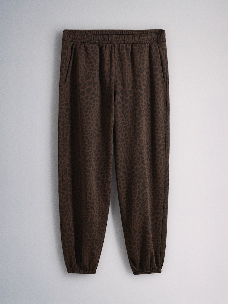 The Set Animal Print Crew Neck and Joggers Co-Ord Set Animal - Image 2 of 5