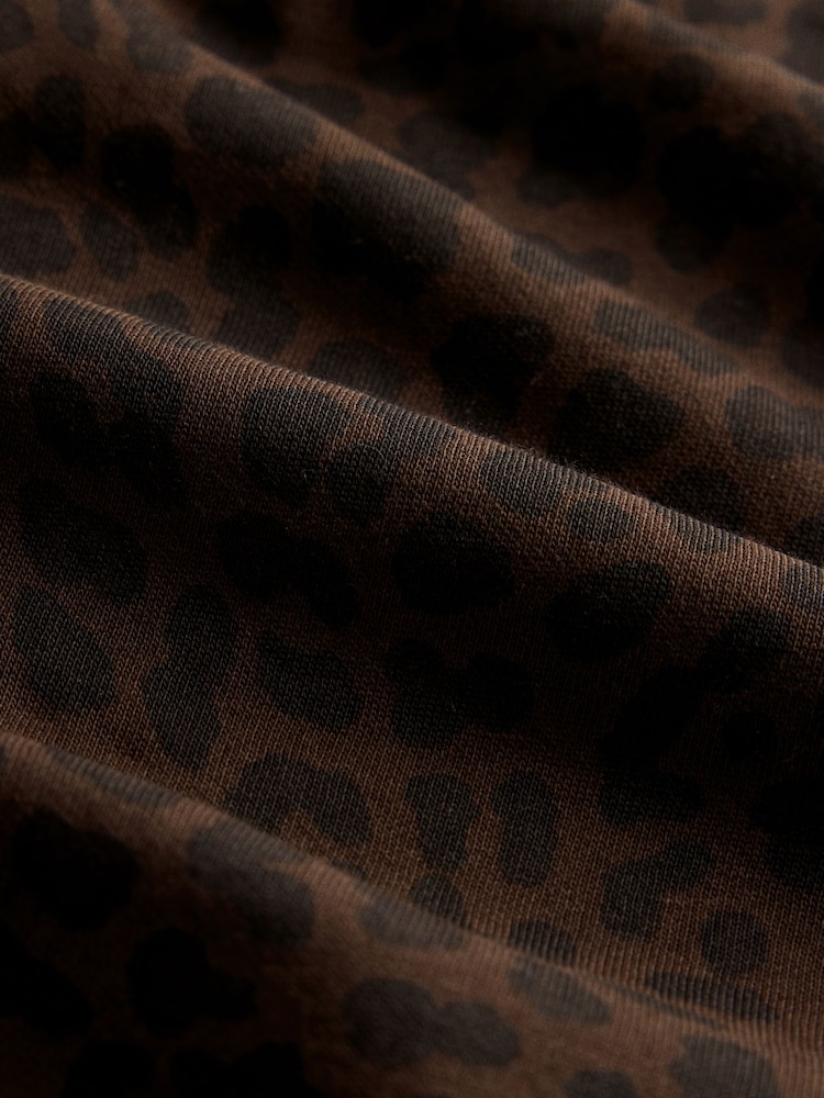 The Set Animal Print Crew Neck and Joggers Co-Ord Set Animal - Image 5 of 5