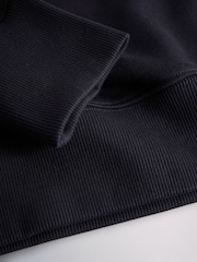 The Set Premium Cotton Quarter Zip and Straight Leg Joggers Coord Dark Navy - Image 5 of 5