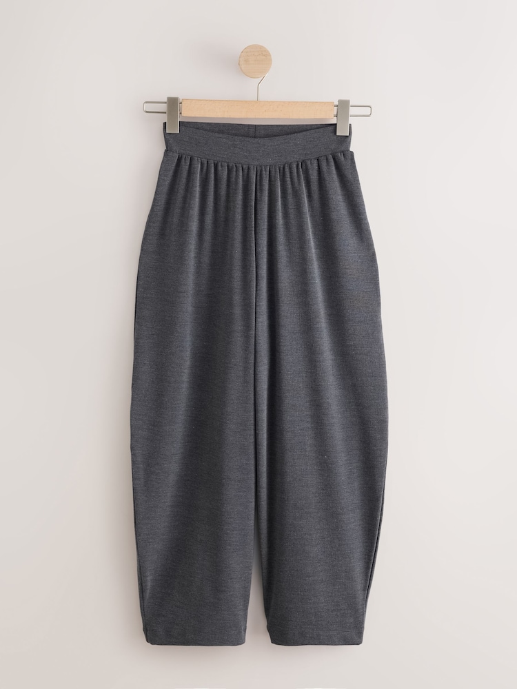 Charcoal Grey Barrel Leg Trousers - Image 6 of 6