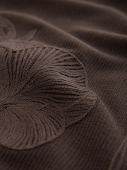 Chocolate Brown Short Sleeved Cornelli Drape Top - Image 8 of 8