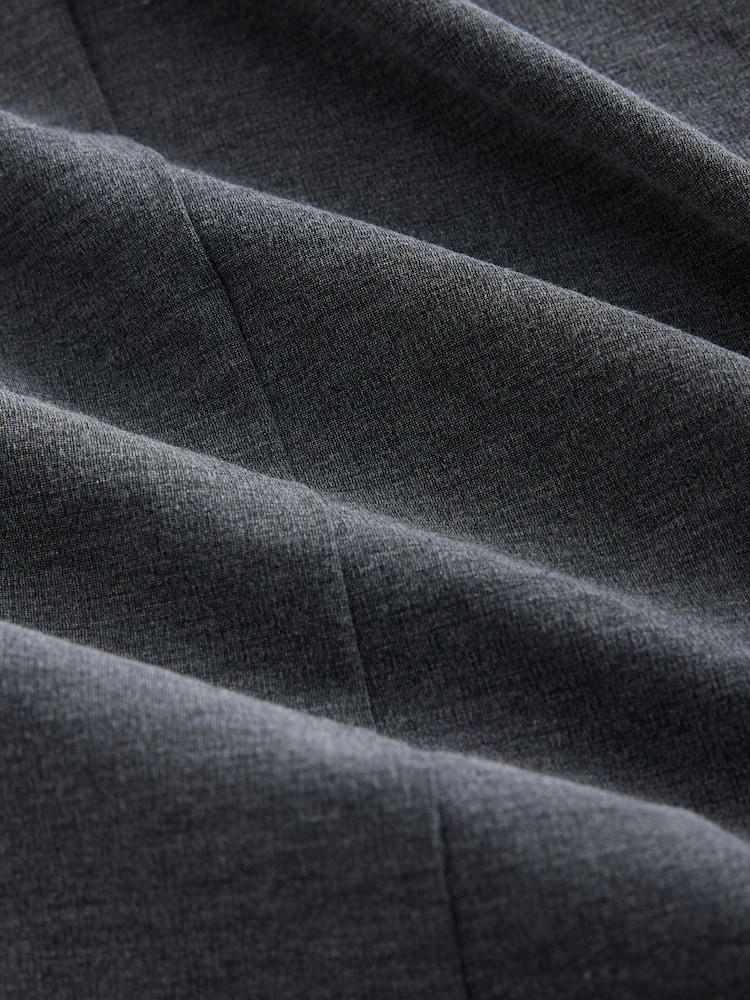 Charcoal Grey Sleeveless Slash Neck Hardware Top - Image 8 of 8