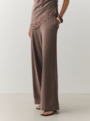 Mauve Purple Wide Leg Trousers - Image 2 of 8