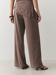 Mauve Purple Wide Leg Trousers - Image 4 of 8