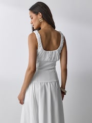 Ecru Sleeveless Bustier Corset Top - Image 4 of 8