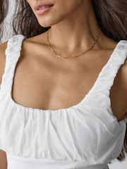 Ecru Sleeveless Bustier Corset Top - Image 5 of 8