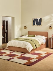 MADE.COM Fawn Truffle Natural Velvet Harlow Ottoman Storage Bed - Image 1 of 6