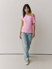 Pink Short Sleeved Cornelli Drape Top - Image 2 of 7