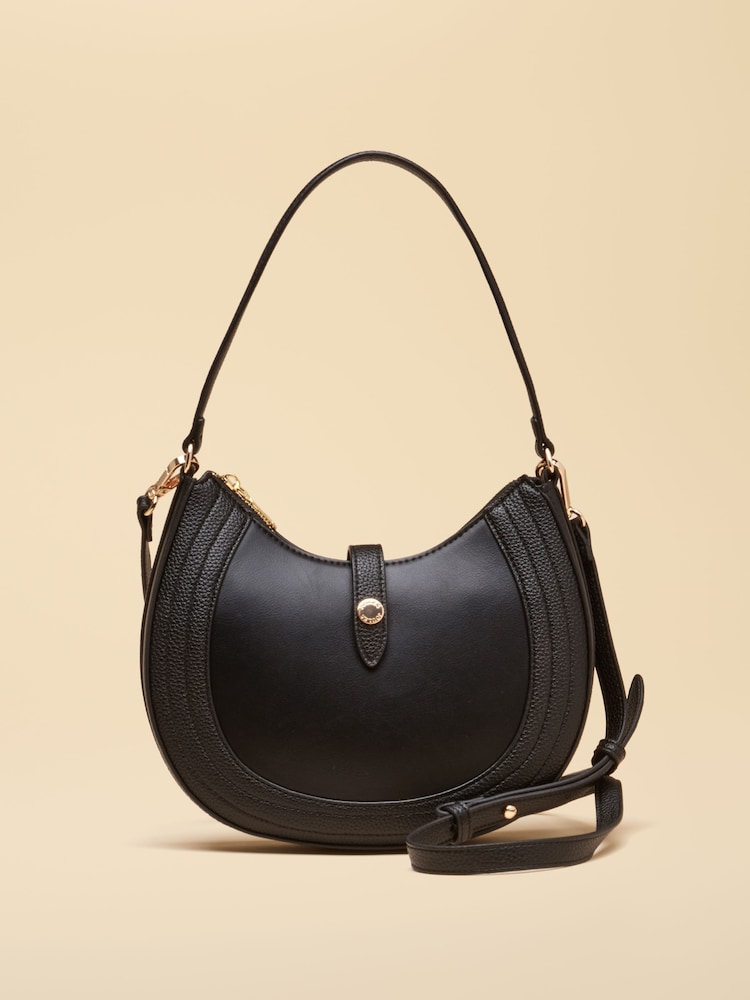 Joules Black Crossbody Saddle Bag - Image 1 of 9