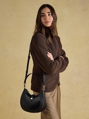 Joules Black Crossbody Saddle Bag - Image 2 of 9
