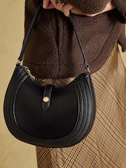 Joules Black Crossbody Saddle Bag - Image 4 of 9