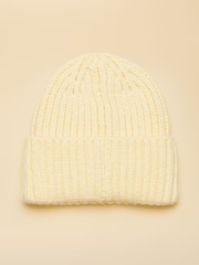Joules Chunky Butter Yellow Knitted Beanie - Image 2 of 3
