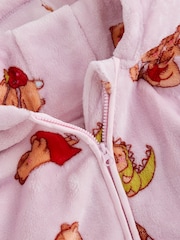 Lilac Capybara - Fleece Zip Through Dressing Gown (3-16yrs) - Image 11 of 11