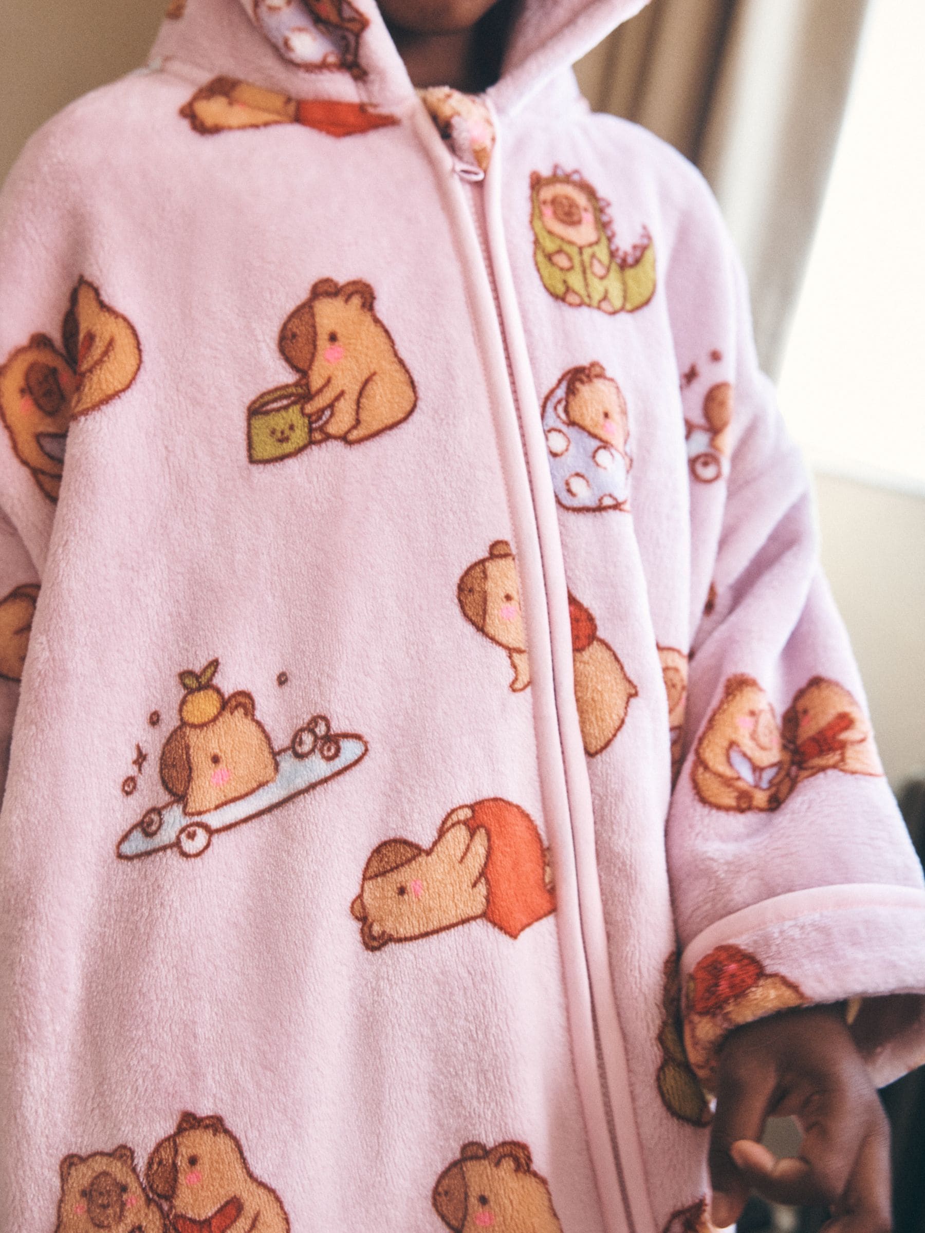 Comprar Lilac Capybara - Fleece Zip Through Dressing Gown (3-16yrs