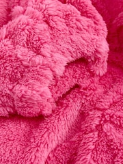 Çəhrayı yay - Jacquard Fleece Kapşonlu yorğan (3-16il) - 4şəkildən 3 şəkil