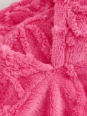 Çəhrayı yay - Jacquard Fleece Kapşonlu yorğan (3-16il) - 4şəkildən 4 şəkil