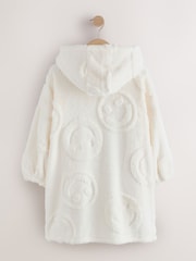 Ecru Happy Face Jacquard Fleece Hooded Blanket (3-16yrs) - Image 2 of 4