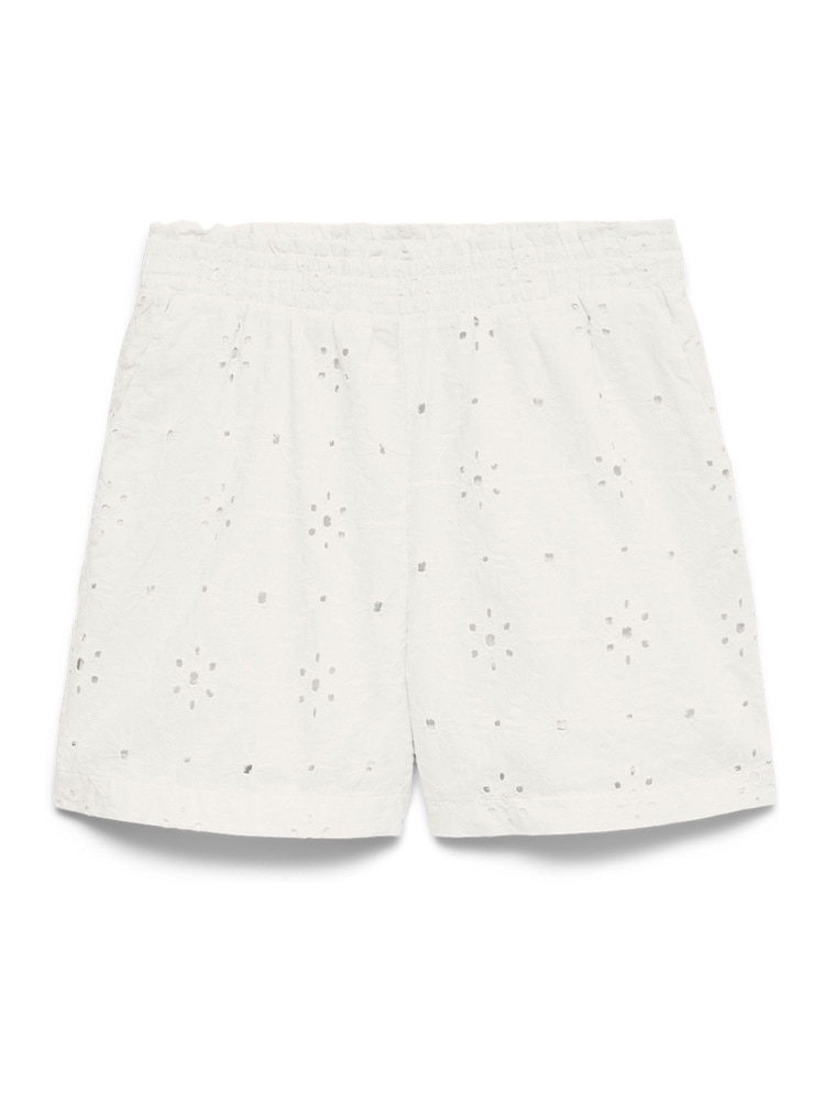 VERO MODA White Broderie High Waisted Shorts - Image 5 of 5