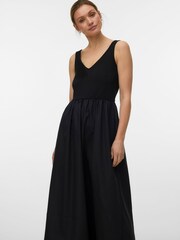 VERO MODA Black Sleeveless Jersey and Woven Maxi Dress - Image 3 of 5