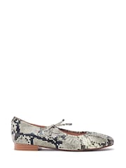 Moda in Pelle Grey Faydra Ruched Lace Up Mary Jane Shoes - Image 1 of 4