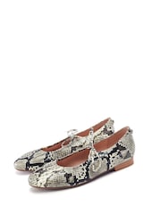 Moda in Pelle Grey Faydra Ruched Lace Up Mary Jane Shoes - Image 2 of 4