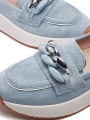Moda in Pelle Blue Sorrento Leather Hybrid Shoes With Snaffle Trim - Image 3 of 4