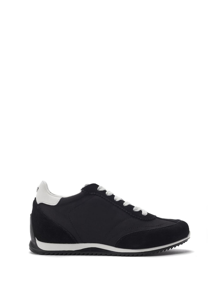 Moda in Pelle Black Akalia Slim Sole Hidden Wedge Trainers - Image 1 of 4
