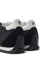 Moda in Pelle Black Akalia Slim Sole Hidden Wedge Trainers - Image 3 of 4