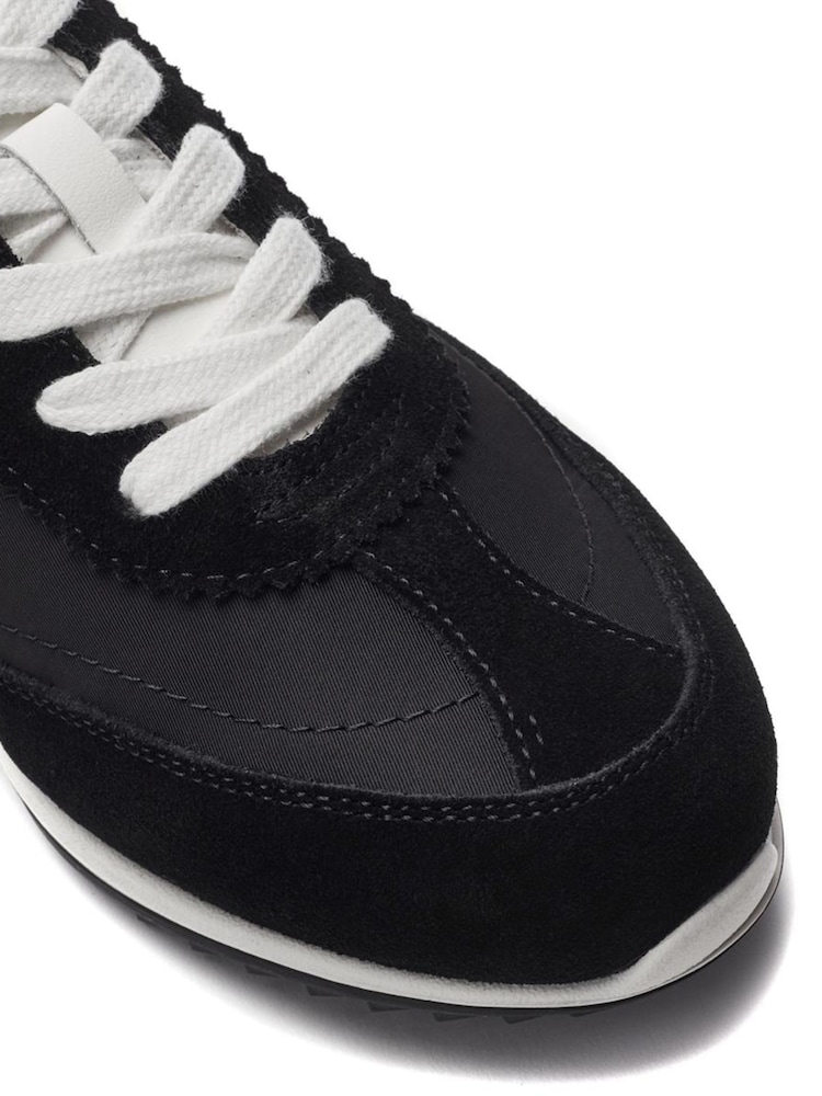 Moda in Pelle Black Akalia Slim Sole Hidden Wedge Trainers - Image 4 of 4