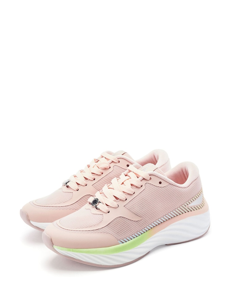 Moda in Pelle Pink Damara Textured Outsole Trainers - Image 2 of 4
