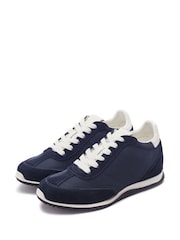 Moda in Pelle Blue Akalia Slim Sole Hidden Wedge Trainers - Image 2 of 4