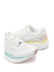 Moda in Pelle White Damara Textured Outsole Trainers - Image 3 of 4