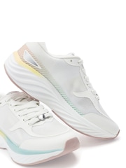 Moda in Pelle White Damara Textured Outsole Trainers - Image 4 of 4