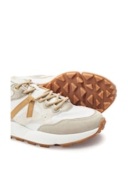 Moda in Pelle Off White Blainey Multi Panelled Chunky Trainers - Image 3 of 4