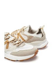 Moda in Pelle Off White Blainey Multi Panelled Chunky Trainers - Image 4 of 4