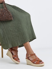 Simply Be Woven Front Espadrille Wedge Sandals - Imagen 1 de 4