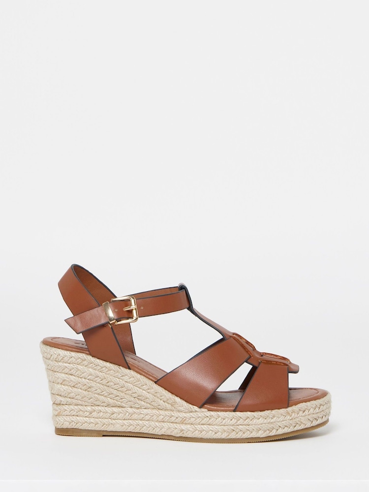 Simply Be Woven Front Espadrille Wedge Sandals - Imagen 2 de 4