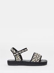 Negro - Simply Be Flatform Barely There Espadrille Sandals - Imagen 3 de 4