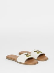 Simply Be Natural Extra Wide Fit Beaded Fruit Sandals - Image 3 of 4