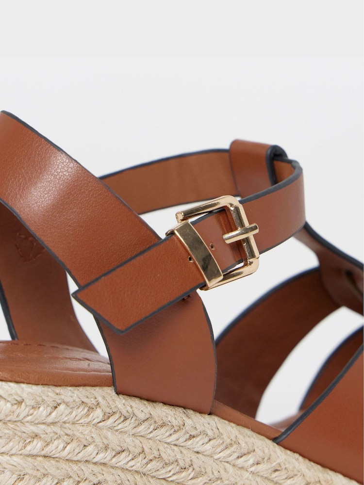 Simply Be Nude Wide Fit Woven Front Espadrille Wedge Sandals - Image 4 of 4 Simply Be Nude Wide Fit Woven Front Espadrille Wedge Sandals - Image 4 of 4