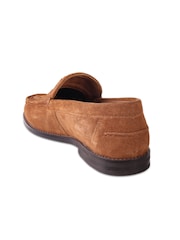 Off The Hook Tan Brown Orson Leather Woven Loafers - Image 3 of 6