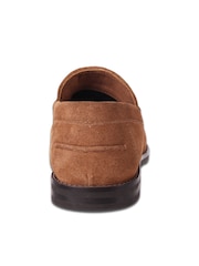 Off The Hook Tan Brown Orson Leather Woven Loafers - Image 5 of 6