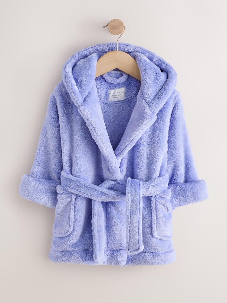 Blue Soft Touch Fleece Dressing Gown (9mths-16yrs) - Image 1 of 4 Blue Soft Touch Fleece Dressing Gown (9mths-16yrs) - Image 1 of 4