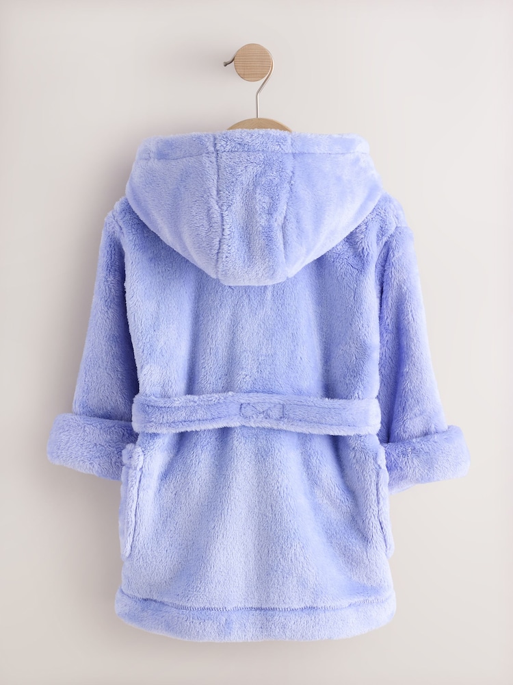 Blue Soft Touch Fleece Dressing Gown (9mths-16yrs) - Image 2 of 4 Blue Soft Touch Fleece Dressing Gown (9mths-16yrs) - Image 2 of 4