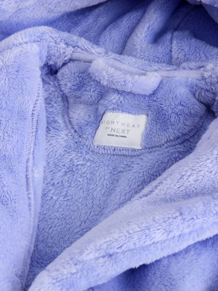 Blue Soft Touch Fleece Dressing Gown (9mths-16yrs) - Image 4 of 4 Blue Soft Touch Fleece Dressing Gown (9mths-16yrs) - Image 4 of 4
